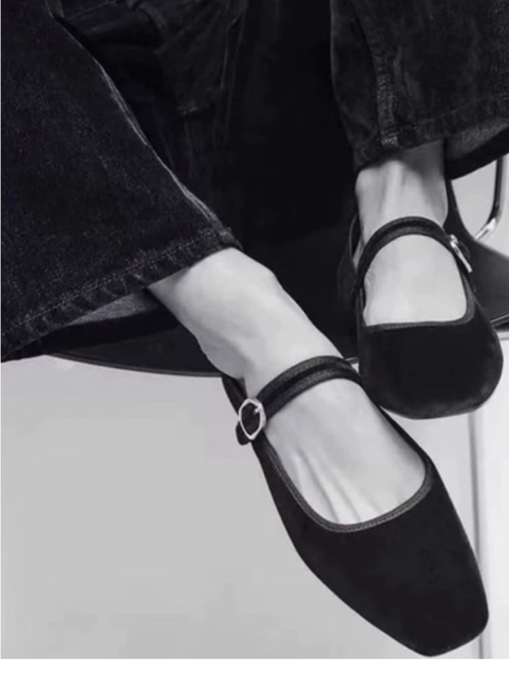 Zara velvet black Mary Jane sz 40 $59 EUC